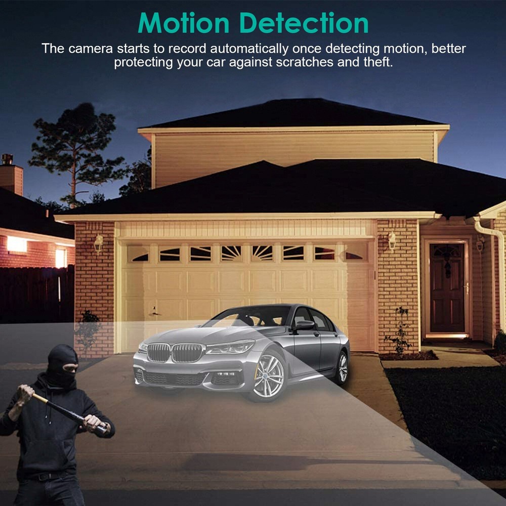 Multi-Channel Dash Cam W/ Coverage Plus 32G Card Sensor Motion Detection Parking