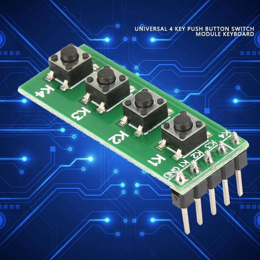 4 Key Push Button Switch Module, Keyboard Board, DIY KIT, Arduino, ESP32