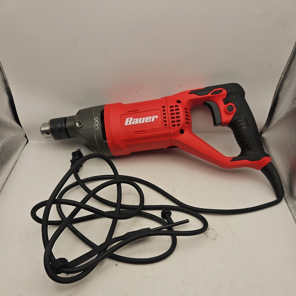Bauer D-Handle Drill 9-amp 1/2” Variable Speed 2398E-B USED ONCE
