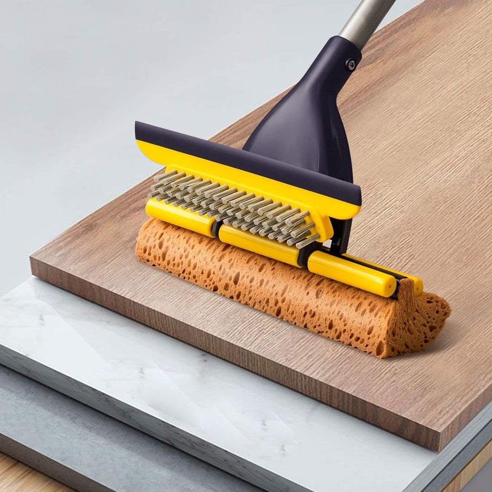 Honeycomb Sponge Mop for Easy Cleaning - Adjustable