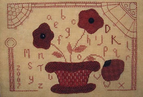 VICTORIAN SUMMER W/BUTTONS & WOOL- CROSS STITCH