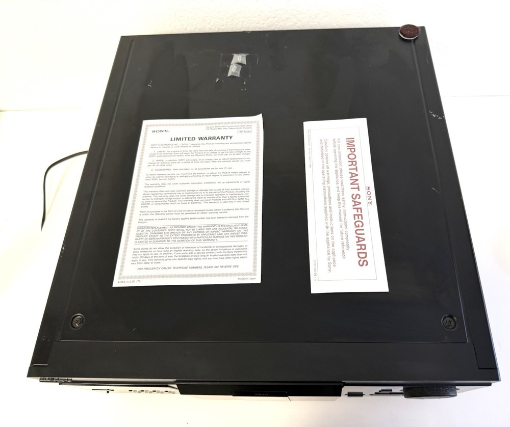 VINTAGE Sony CDP-CX70ES CD Player Mega Storage 200 CD Changer AS IS (Error Code)