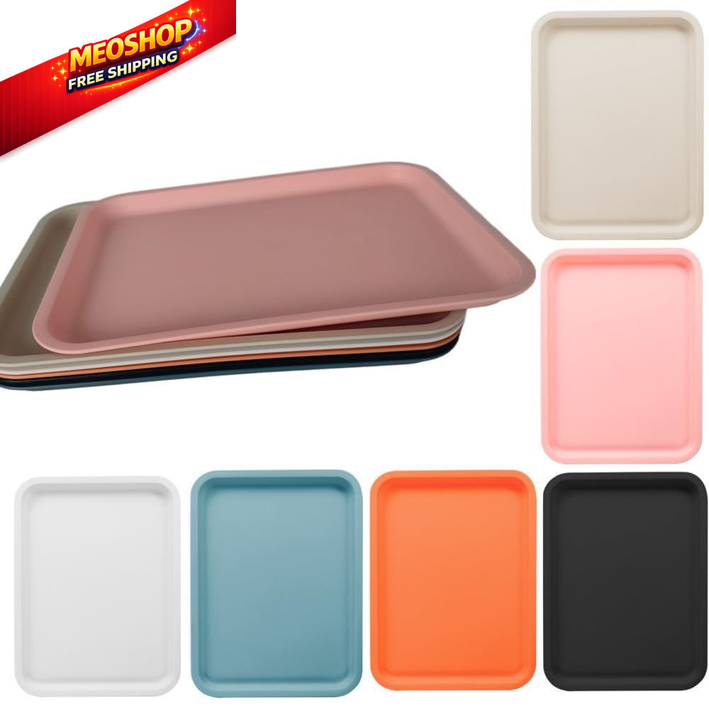 Rectangular Plastic Serving Large, White, Blue, Khaki, Pink, Orange, Black
