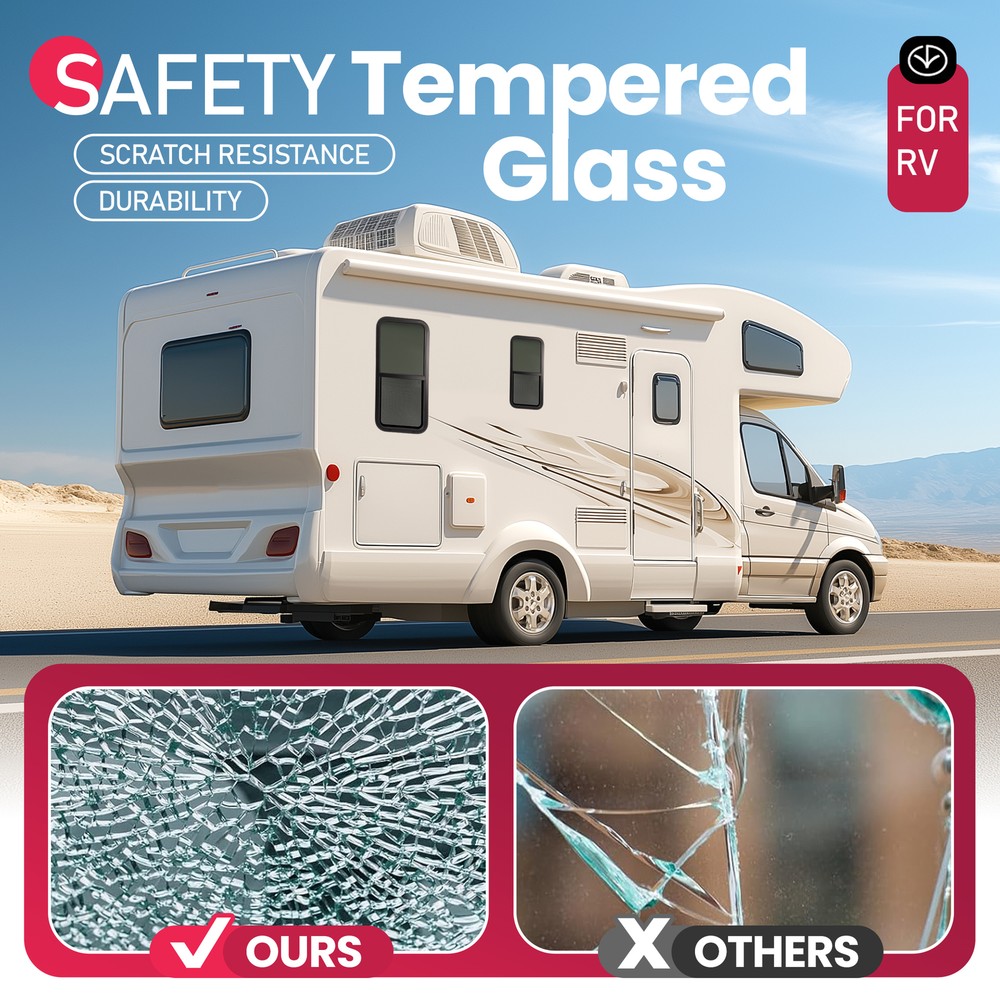 18" W X 40" H Vertical Slider RV Tined Window w/Screen For RV Camper Trailer