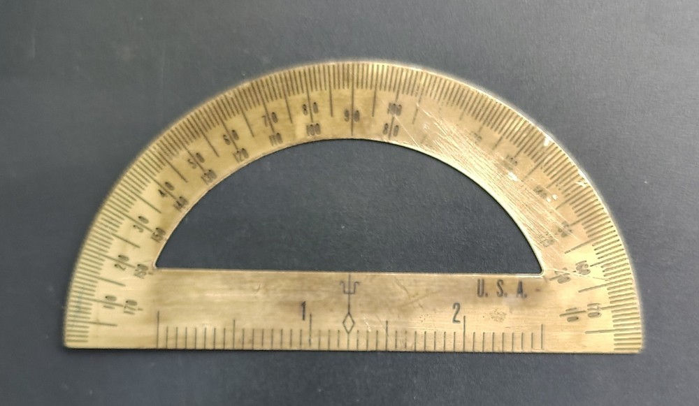 🗽VINTAGE BRASS PROTRACTOR MACHINIST/ TOOLMAKER