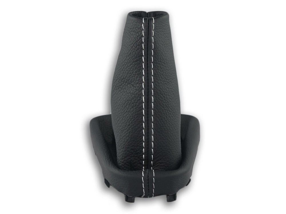 FOR CITROEN C3 II 2009-2016 GEAR SHIFT BOOT GAITER LEATHER STITCHING WHITE