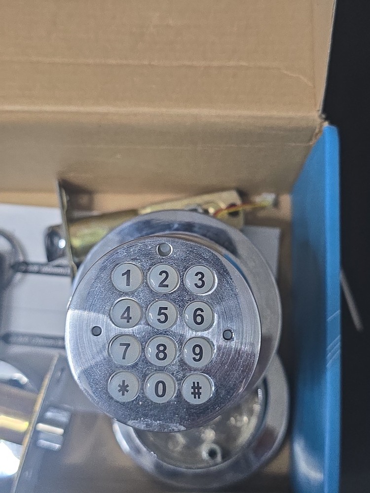 TurboLock Keyless Entry Door Lock –Electronic Keypad Set – Complete in Box
