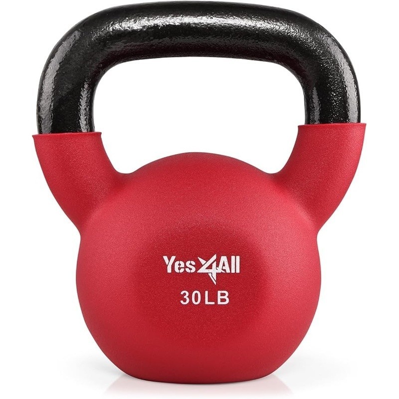 Solid Cast Iron Neoprene Kettlebell Weight Set Ergonomic Handle Fitness Training