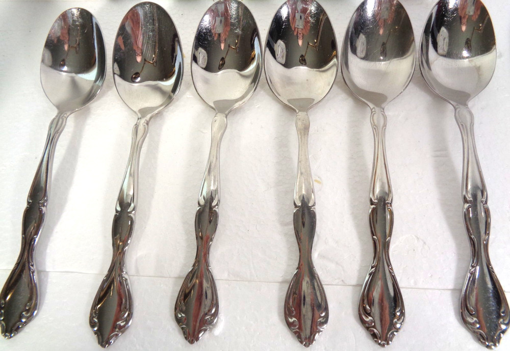 ONEIDA Cantana MIXED Stainless Flatware 6 Four Piece Settings NO SALAD FORK READ