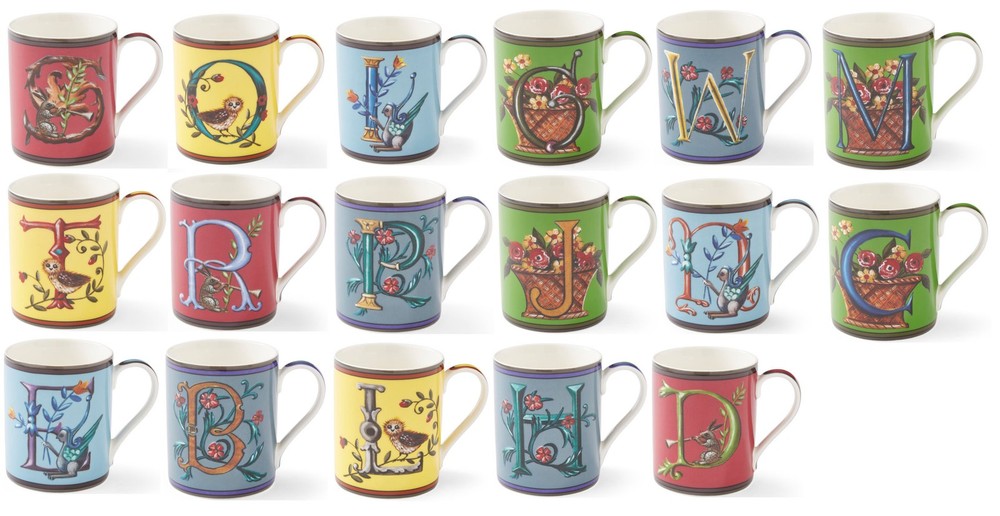 Spode Kit Kemp Alphabet Mug - Choose a Motif