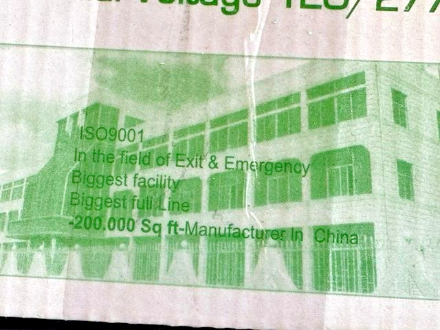 2-Light Plastic LED White Exit Sign with Red Light Up Exit Emergency Combo LED