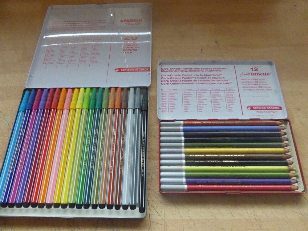stabilo,crayons/felts