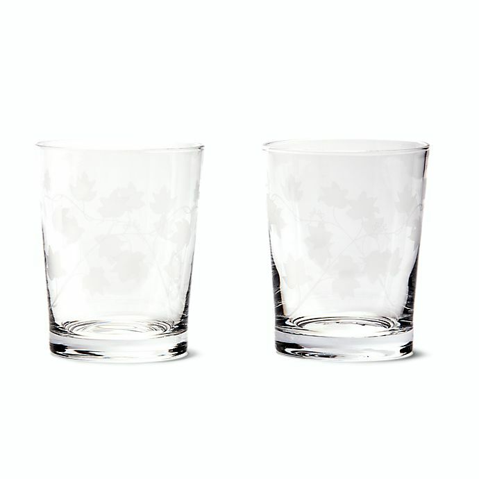 Fall Leaf Double Old Fashioned Glasses (Set of 2)