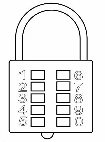 FJM Security Combination Padlock-Small Push Button for Luggage, Box, Diary New