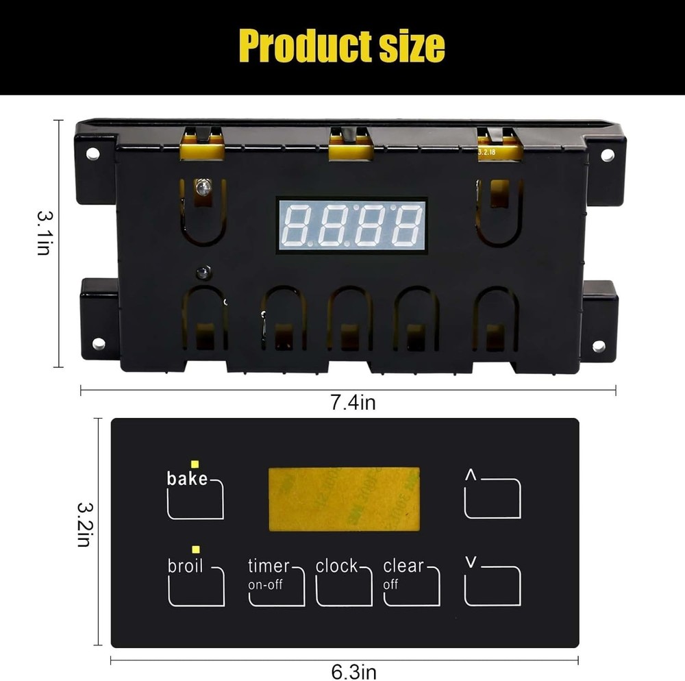 5304518661 Range Oven Control Board for Electrolux Kenmore, Gas Range 7 Button