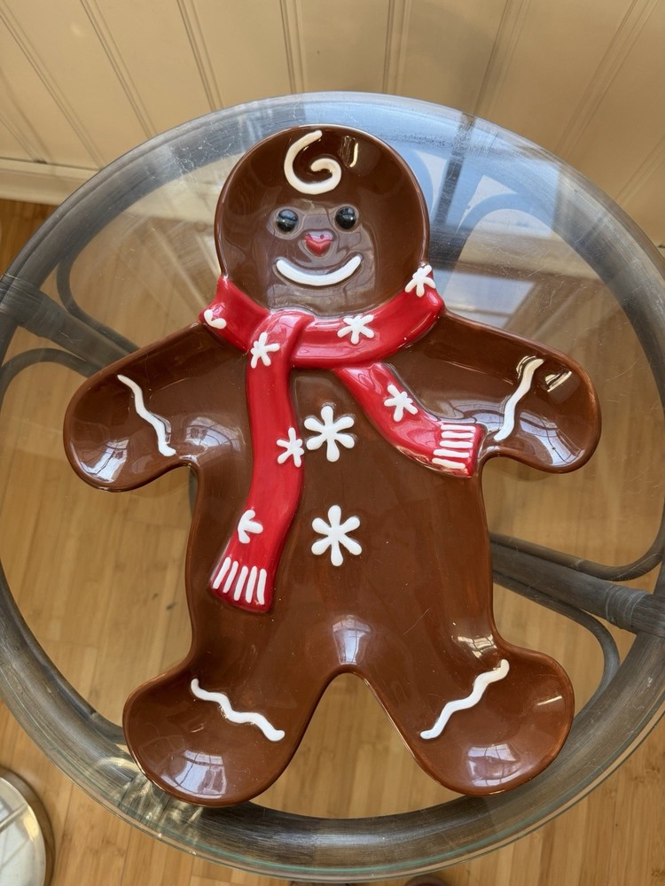 Harry & David Gingerbread Man Serving Platter