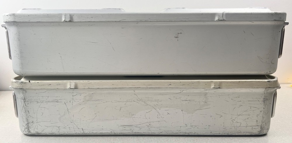 AESCULAP (2) Sterilization Containers (4) Filter Plates