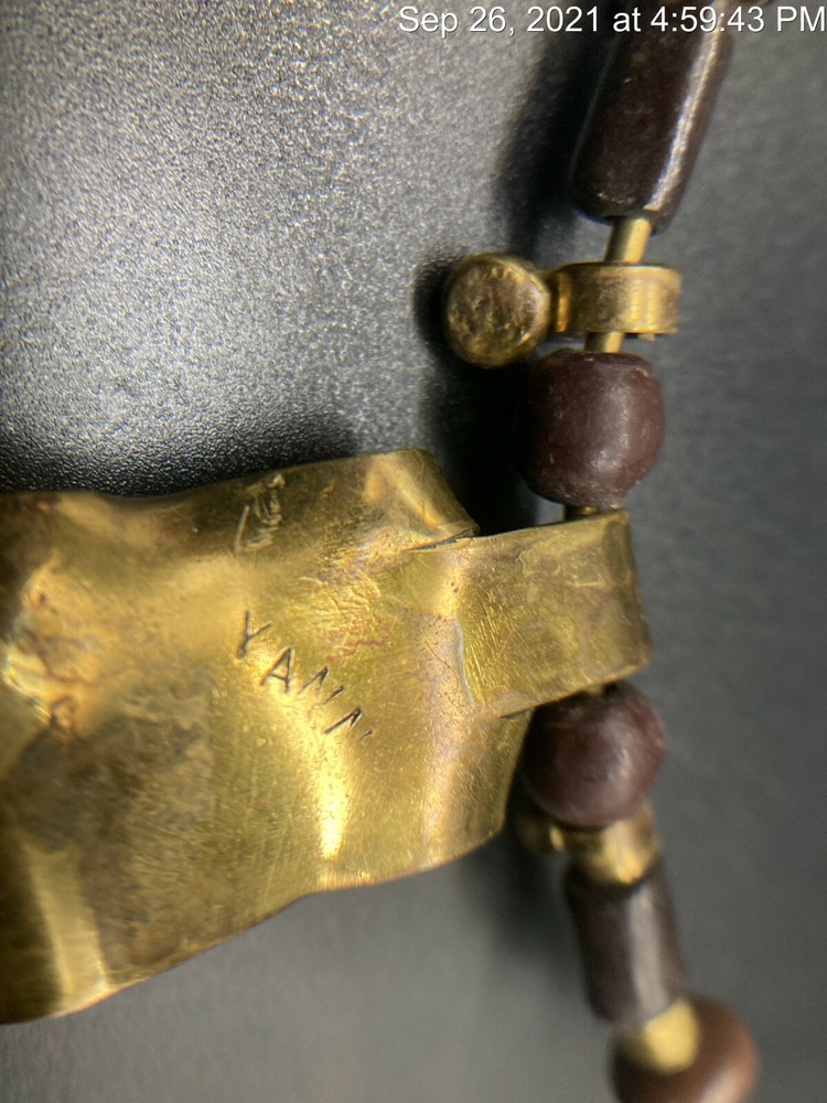 YANN Signed Designer Modernist Collar Necklace