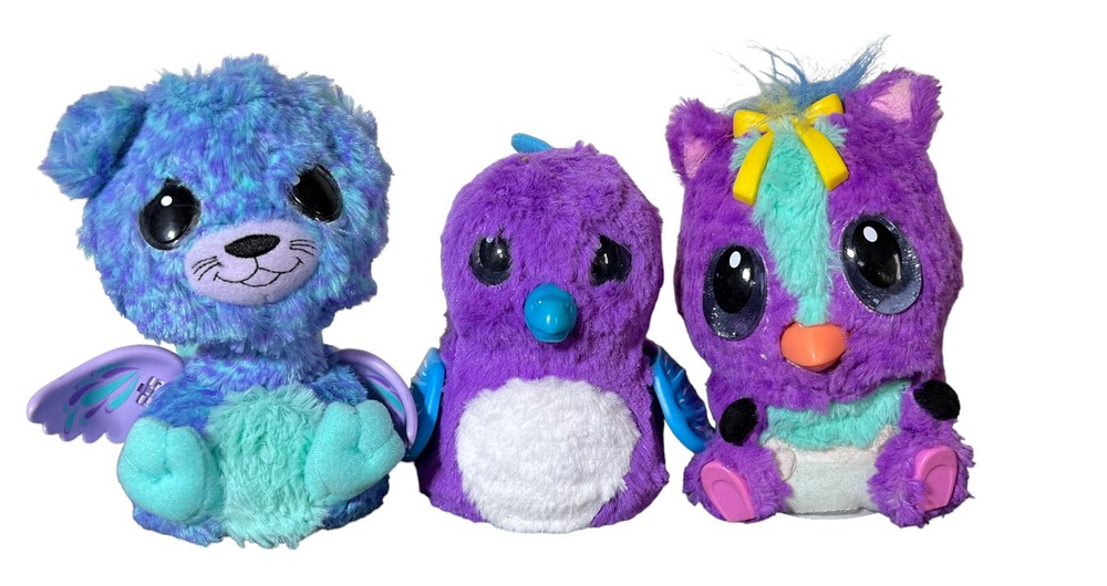 Lot Of 3 Spin Master Interactive Hatchimals 6 Inch Two Untested Adorable