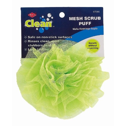 Ritz Clean Polyester Long Lasting Mesh No Scratch Scrub Puff 4.5"