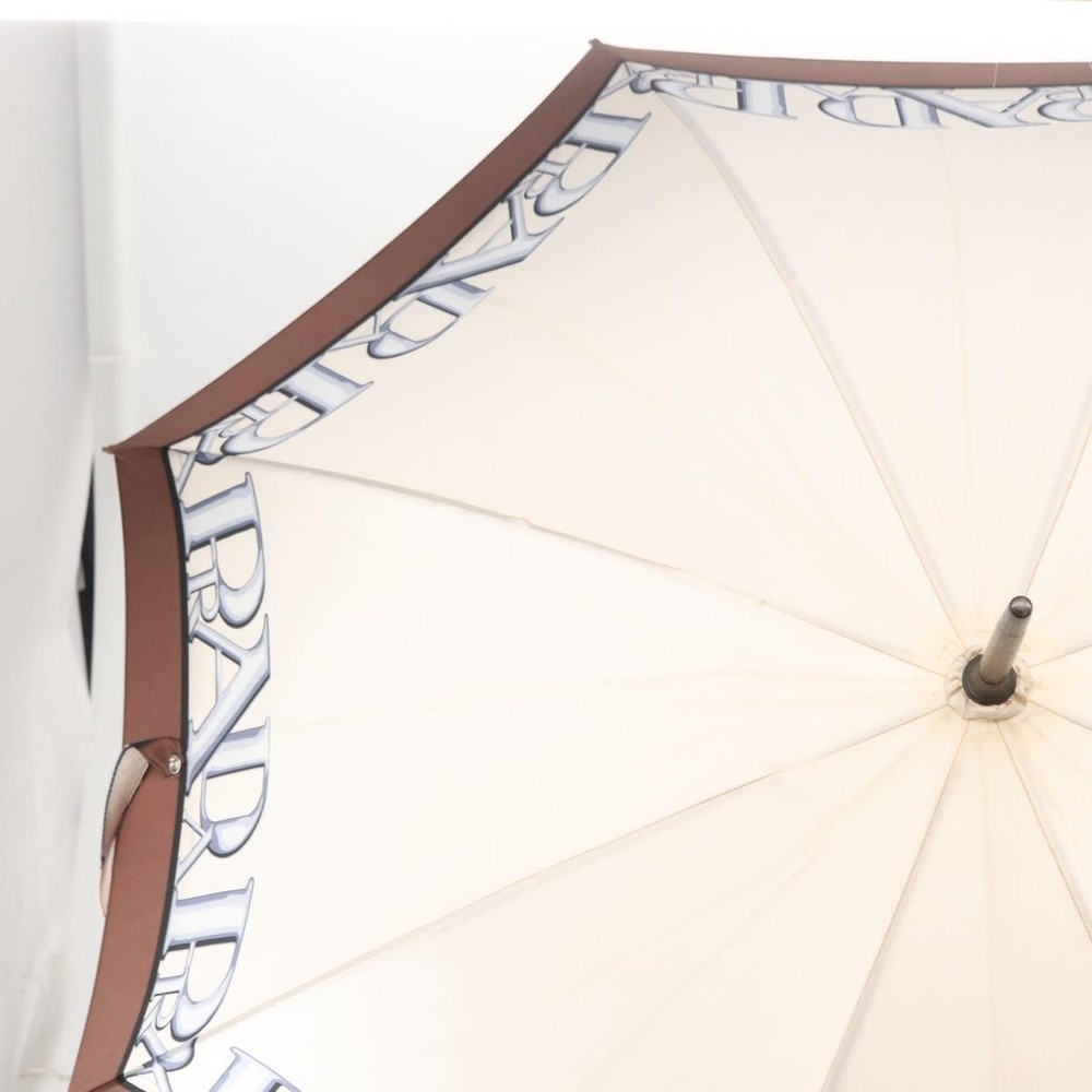 PRADA Umbrella Polyester Ivory Auth 151377
