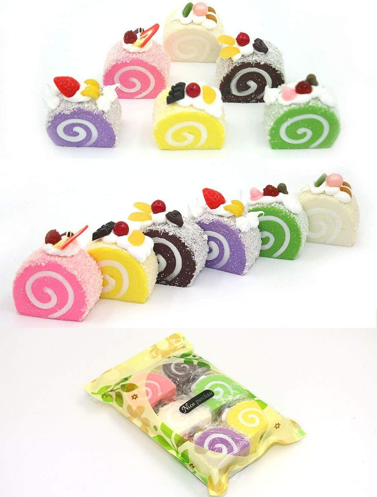 Nice Purchase 6Pcs Realistic Artificial Simulation Cake Dessert Mixed Fake Cake