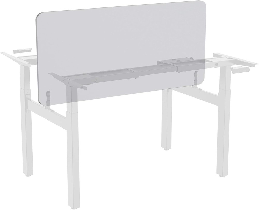 Lorell Acoustic Desktop Privacy Panel for Double Sit-Stand Workstations, Gray