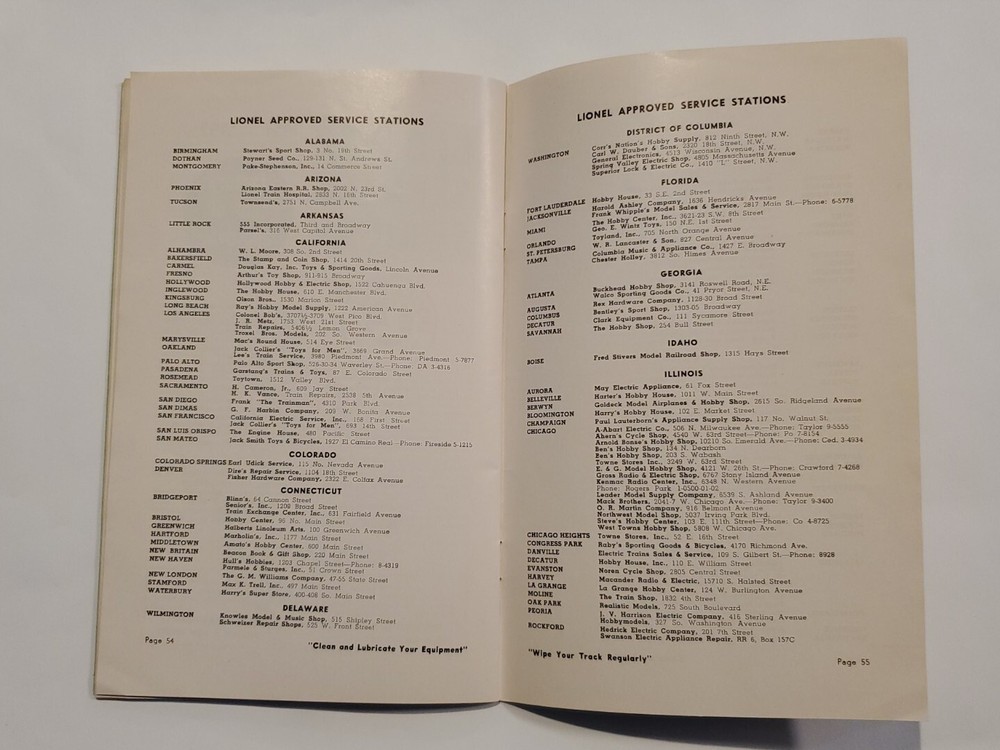 Vintage 1951 Instructions For Assembling and Operating Lionel Trains Manual