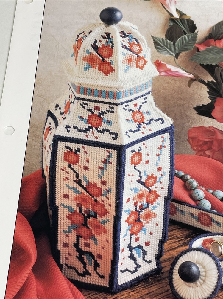 Oriental Touches Ginger Jar Annie's Plastic Canvas Pattern