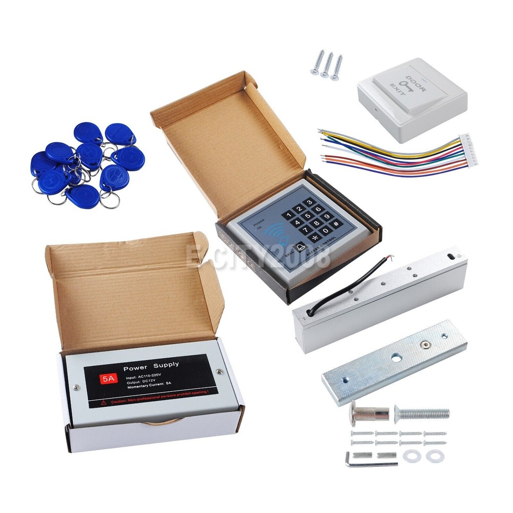 RFID Access Control System Kit Electric Magnetic Door Lock Maglock Switch Keypad