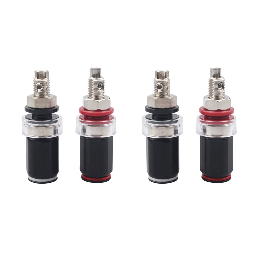 4x Lockable 24K Gold Plated HiFi Amplifier Speaker Binding Post Socket Terminal