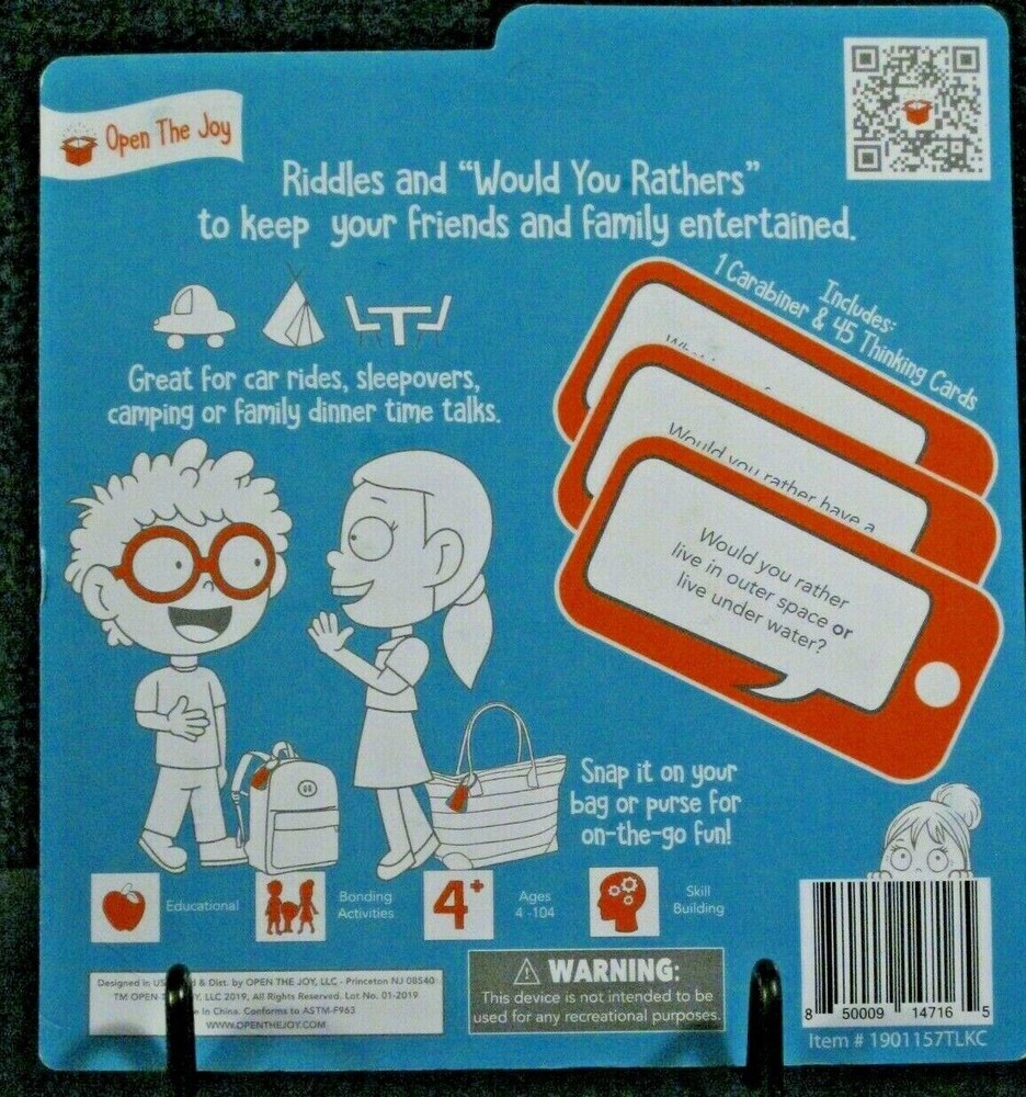 Open The Joy Let's Think Portable Conversation Cards
