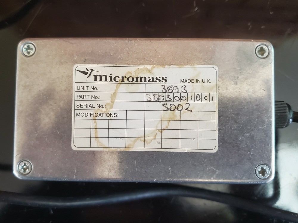 Waters Micromass Mass Spectrometer 3893001DC1 Assembly
