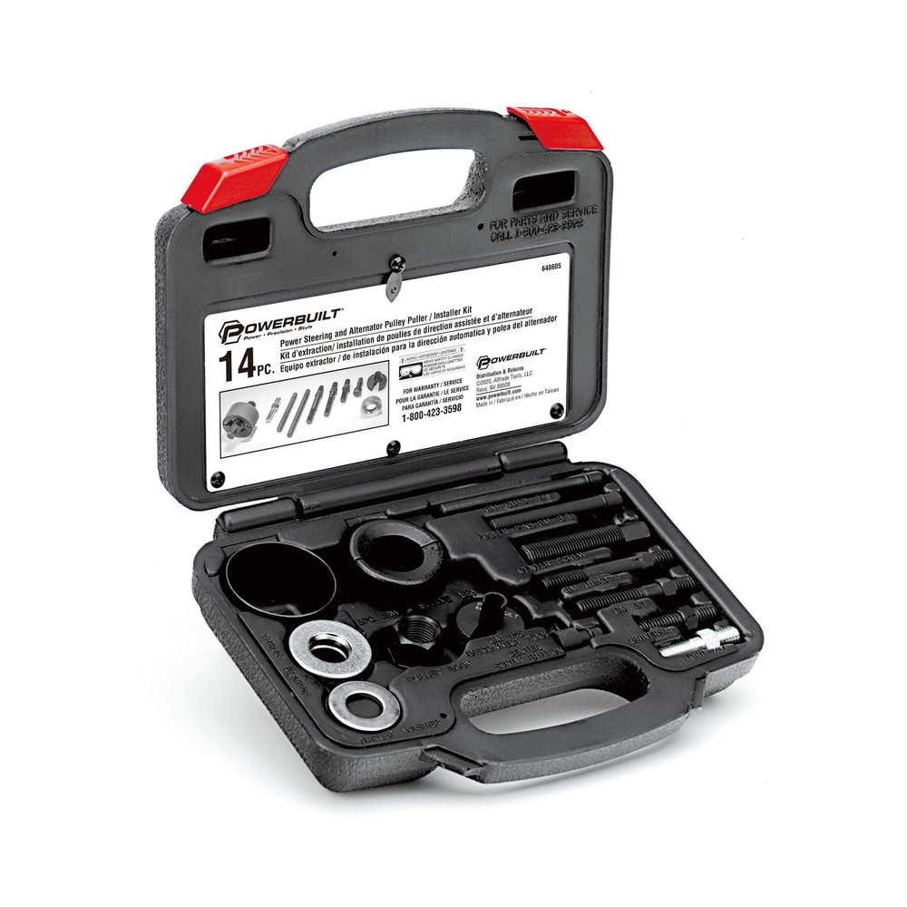 Powerbuilt Power Steering and Alternator Pulley Remove and Install Tool Set, ...