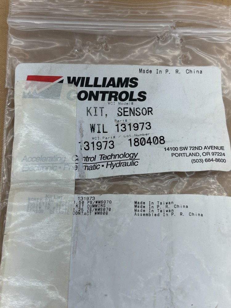 Genuine Williams Controls 131973 Throttle Position Sensor Kit Accelerator Pedal