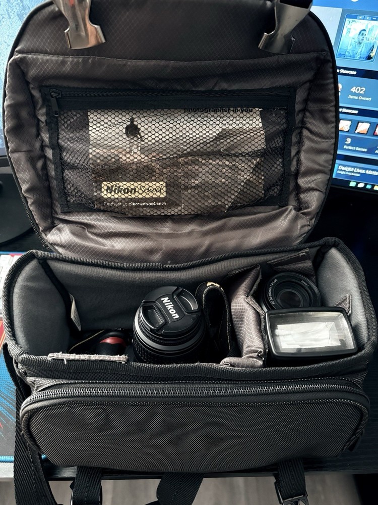 Nikon & Sunpak Camera Accessory Bundle with Bag, Lenses, and Flash