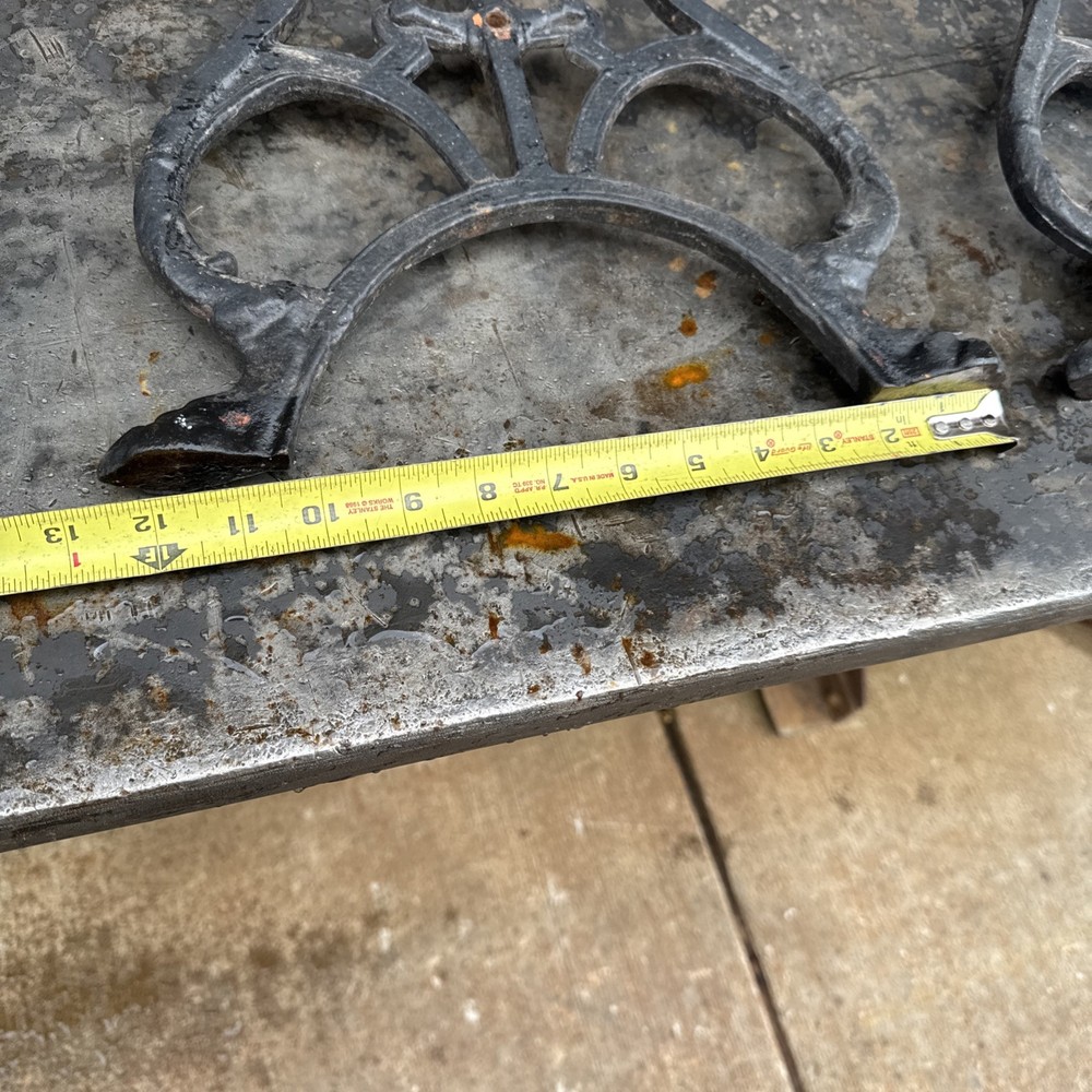Antique Cast Iron Hardware Bench Stool Base Ends Legs