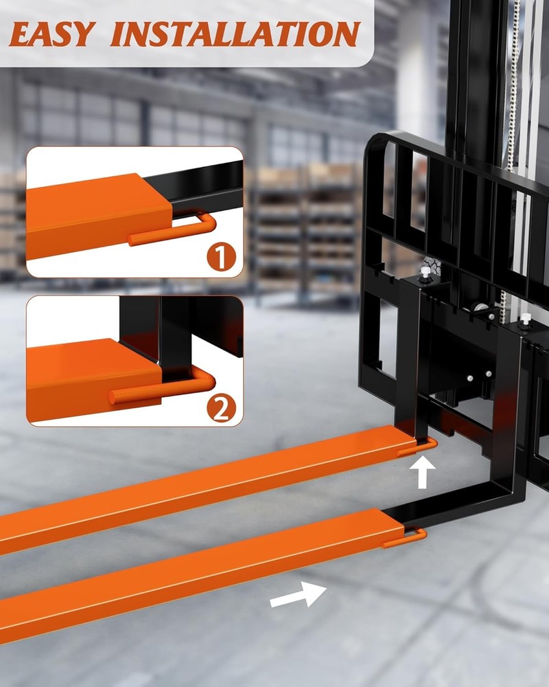 2Pack 96" Pallet Fork Extension 4.5" Width Forks Extensions for Forklift Truck