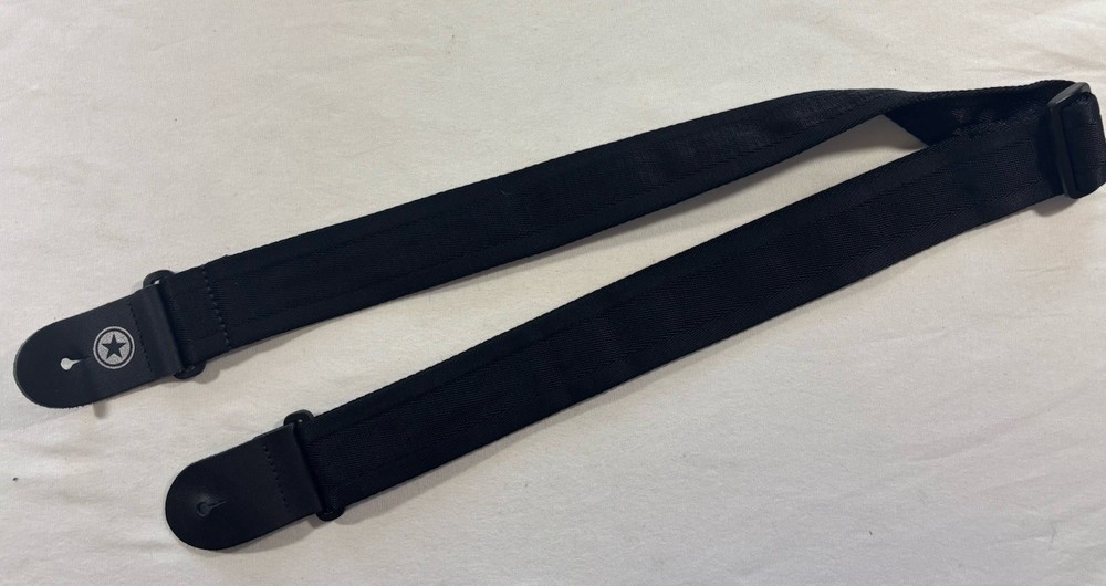 Road Runner Woven Nylon Guitar Strap 2" Fully Adjustable Black