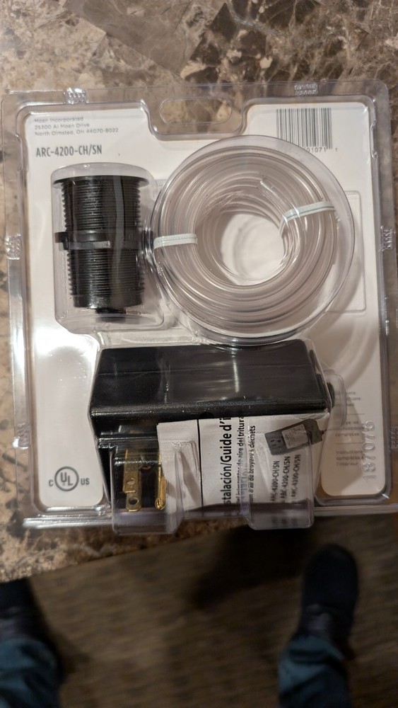 Garbage Disposal Air Switch Controller Base Unit with Chrome and Satin Nickel