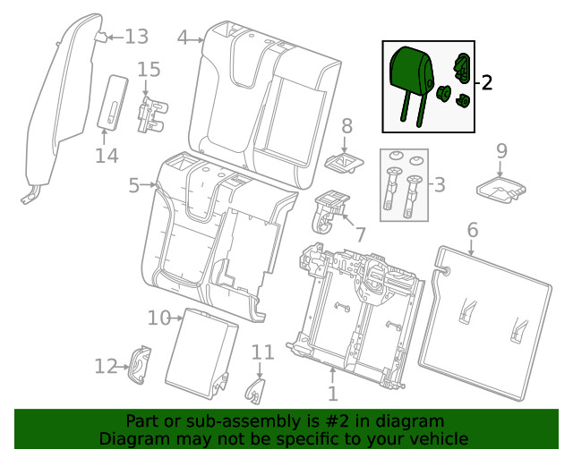 Genuine GM Headrest 42817987