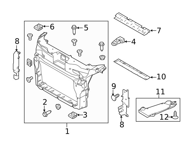 Genuine Ford Radiator Support Splash Shield Rivet BB5Z00817A