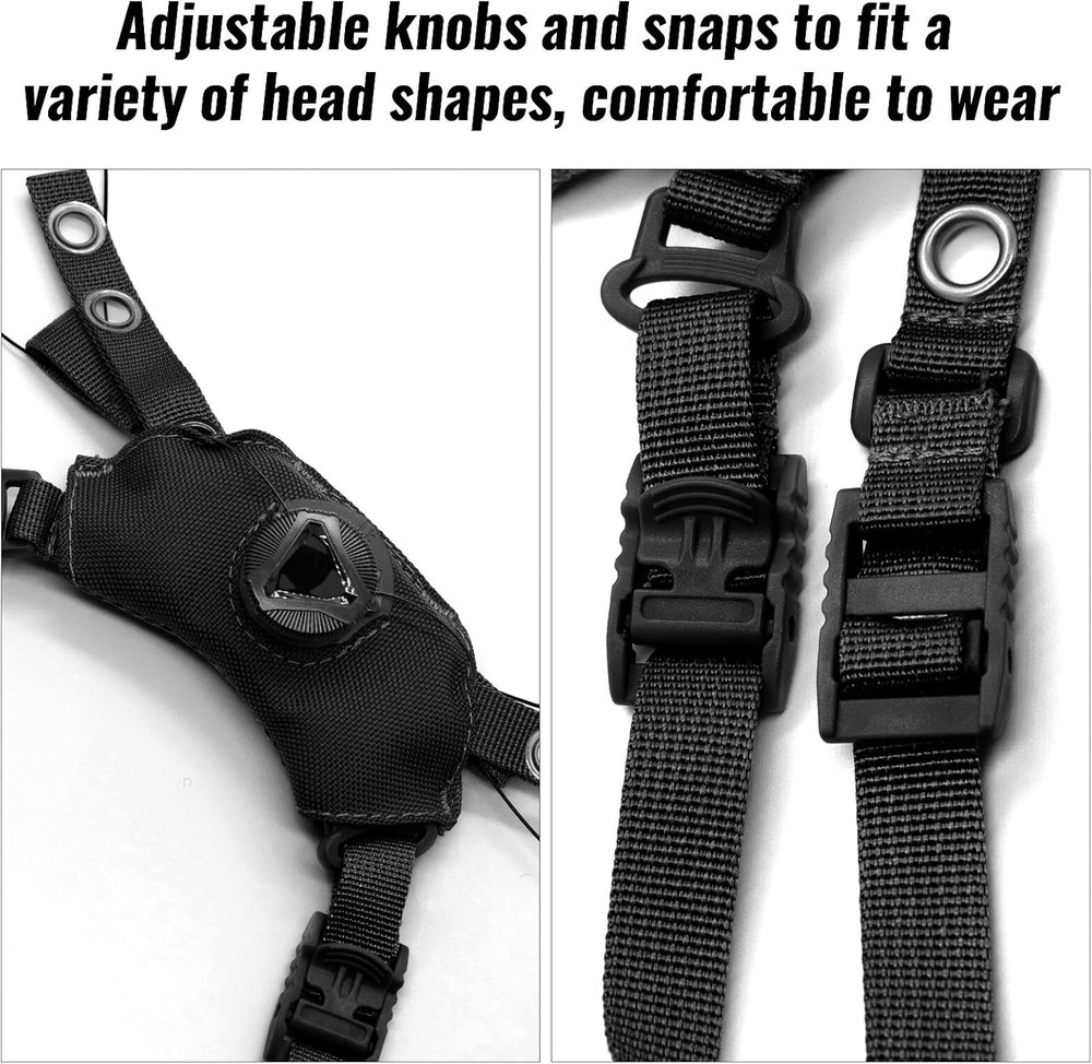 Tactical Helmet Chin Strap Adjustable Dial 4 Points Suspension System with Bolts
