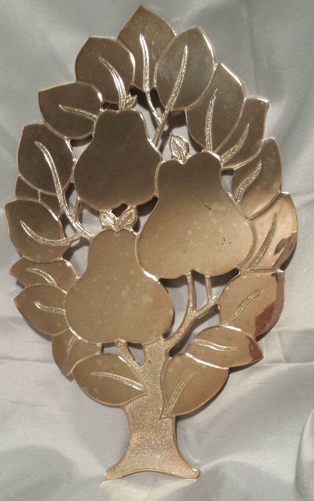 Wm A ROGERS  ONEIDA PEAR TREE SILVERPLATE TRIVET WALL DECOR