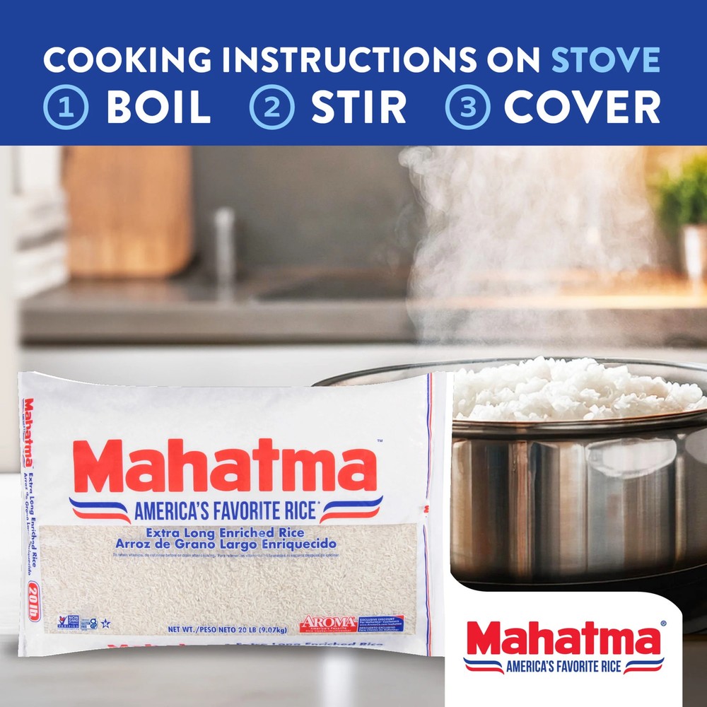 20 lb Extra Long Grain White Rice Bag