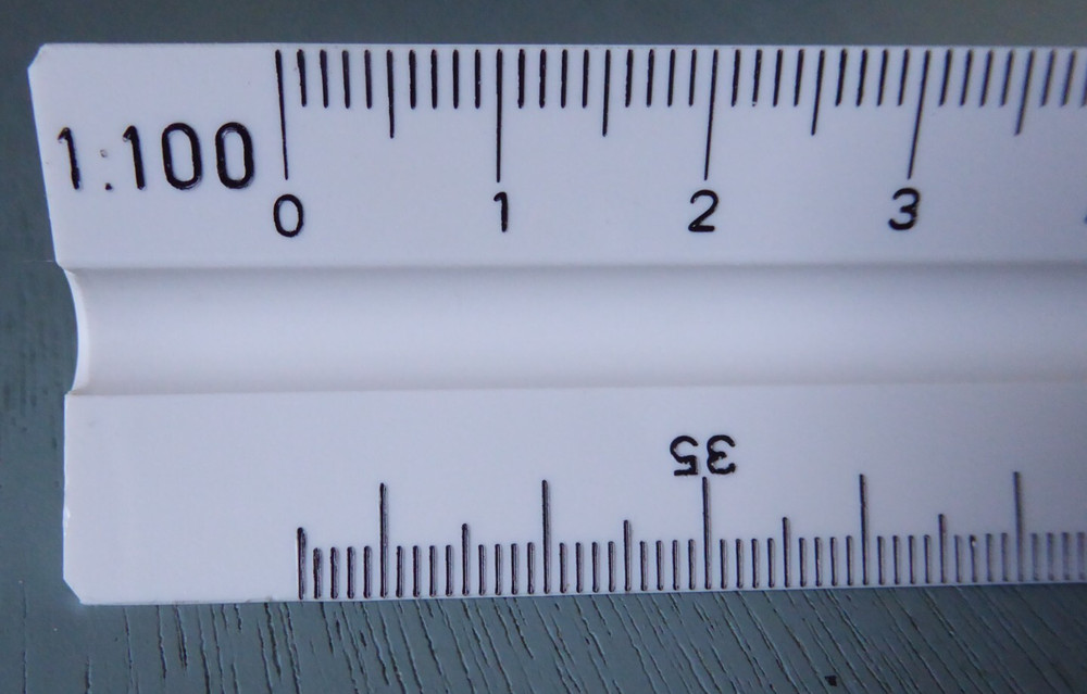 Faber Castell 153-A Architect Engineering Triangle Drafting Scale Ruler W/ Case