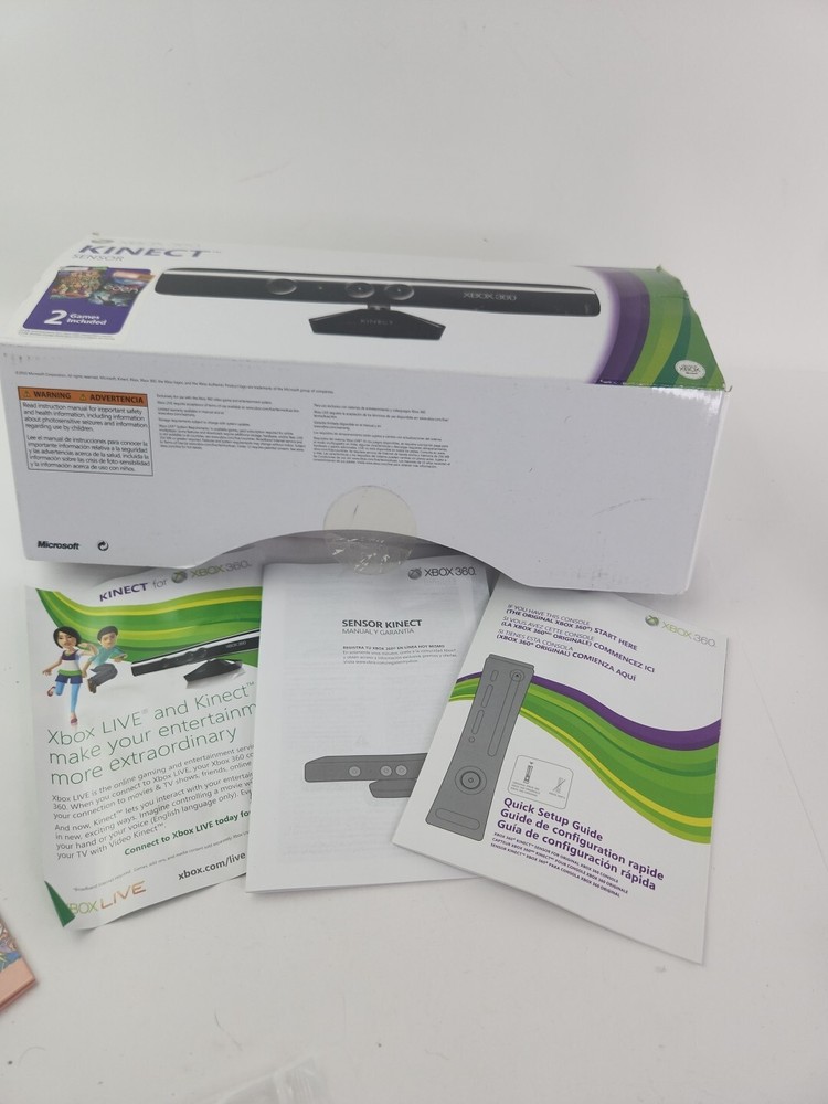 XBox 360 Kinect Sensor Model 1414 + Kinect Adventures Microsoft