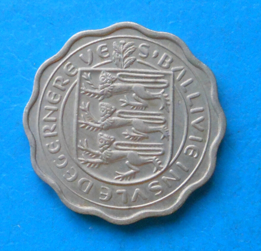 Guernsey 3 Pence 1956 KM 17