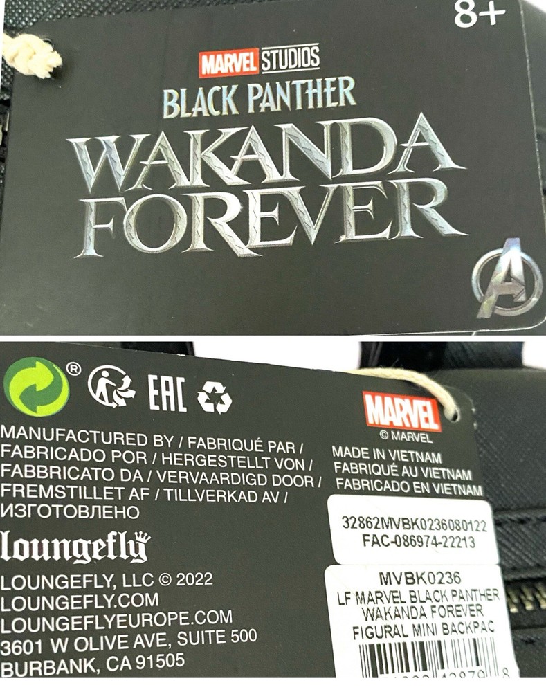 Loungefly Marvel Black Panther Wakanda Forever Backpack(8+)