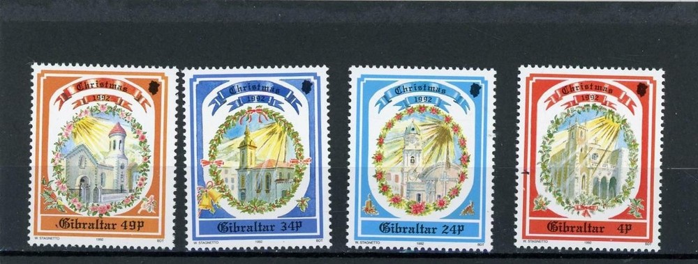 Gibraltar 1992 Christmas Scott# 622-5 Mint NH